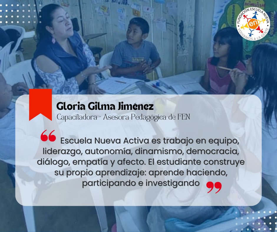 Escuela_Nueva's tweet photo. ✨HistoriasDeTransformaciónENA

Compartimos la historia de Gloria Gilma Jiménez, capacitadora y asesora pedagógica de FEN, cuya experiencia evidencia cómo el modelo Escuela Nueva Activa transforma vidas desde el aula.

🔗 https://t.co/g2PGQUWTzG https://t.co/yukWfWTHwX