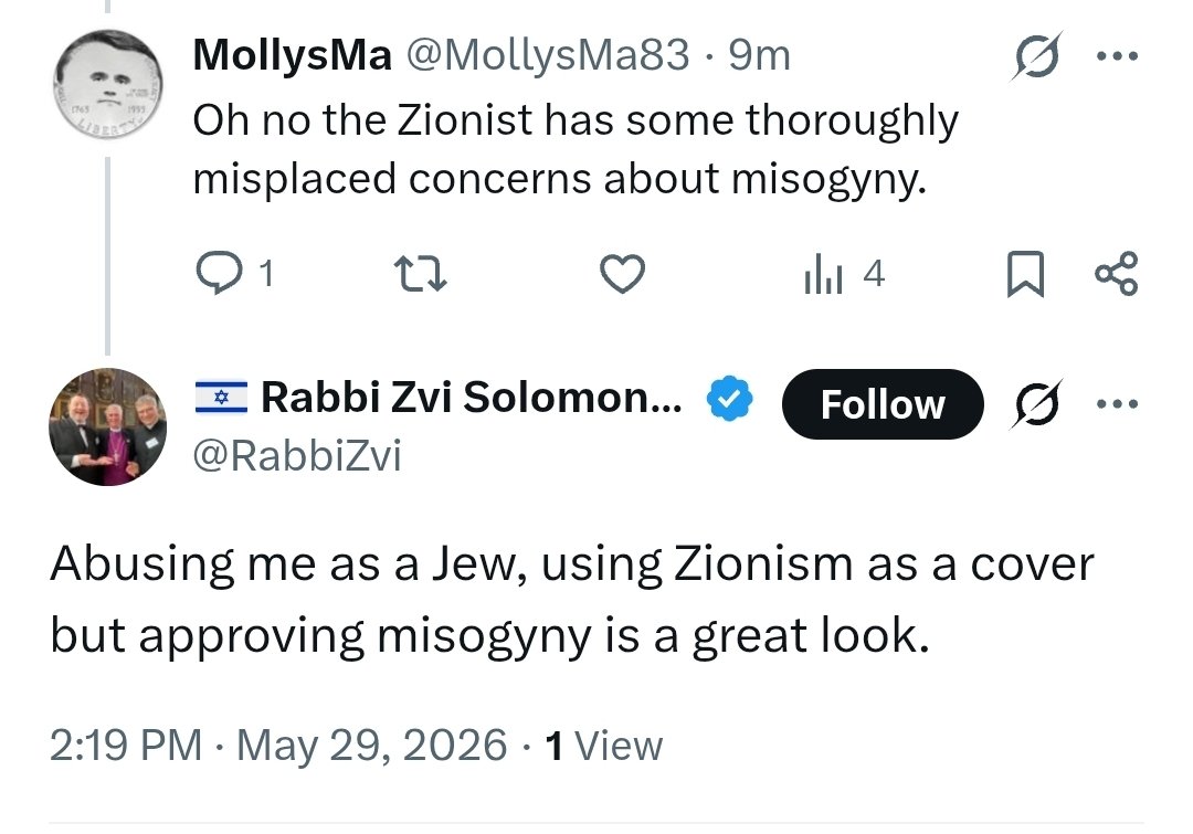 MollysMa83's tweet photo. The transphobic Zionist Rabbi has some feelings about abuse and misogyny https://t.co/YEvIOFOHOv