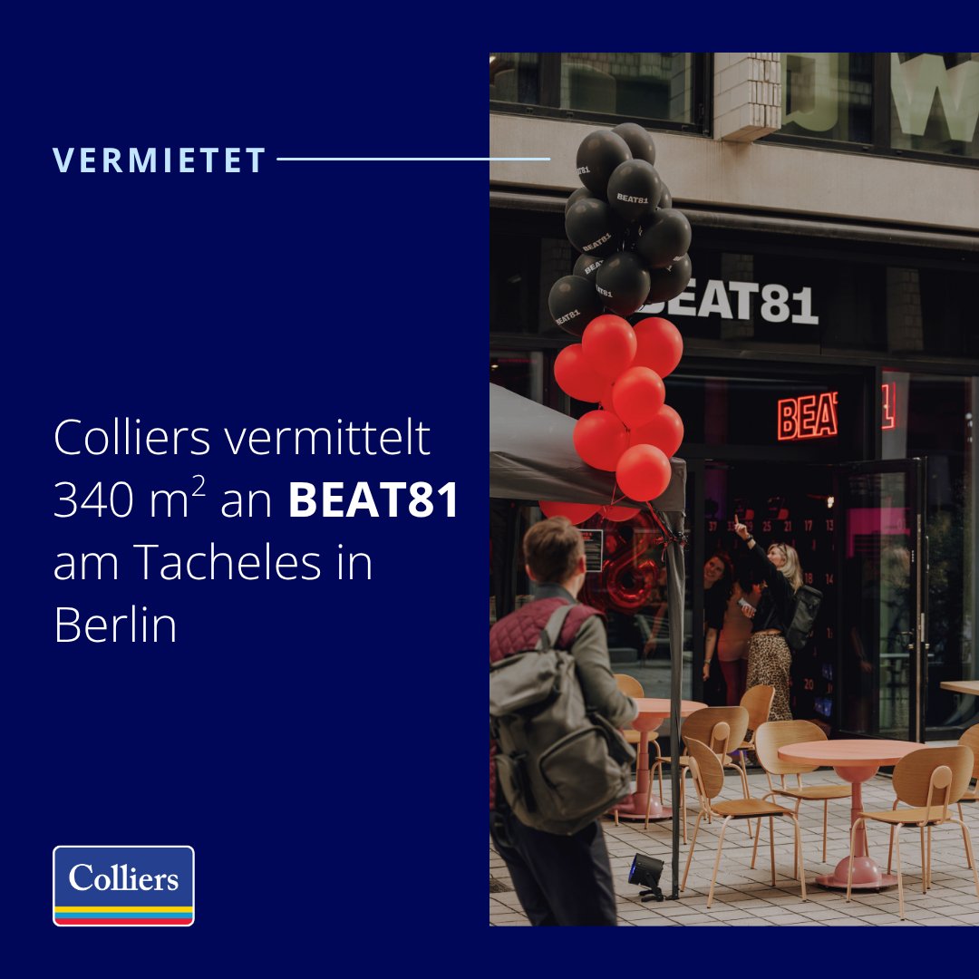 ColliersGermany's tweet photo. #Neueröffnung in Berlin: BEAT81 mietet 340 m² am Tacheles.

Wir freuen uns, für das neue Fitnessstudio „Mitte RIDE“ von BEAT81 rund 340 m² vermittelt zu haben. Mit dem Standort in zentraler Lage erweitert das Unternehmen sein Angebot in #Berlin.

Foto: movingshades https://t.co/9h8lUFfRD3
