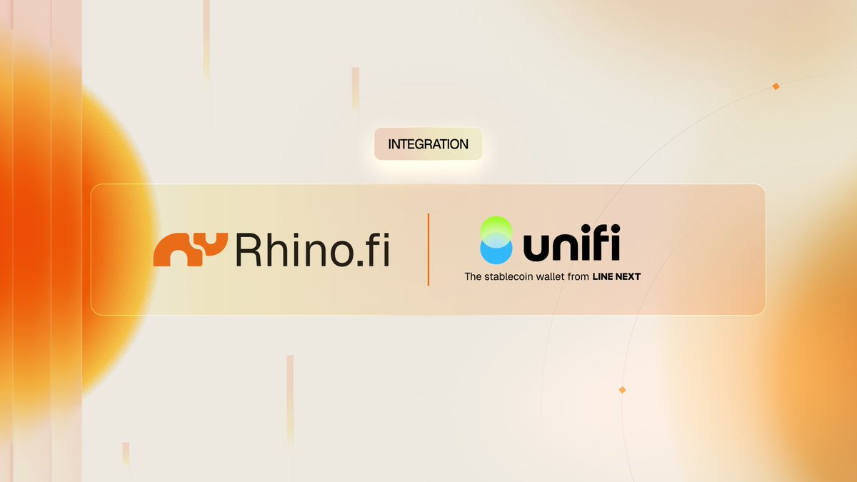 rhinofi's tweet photo. Stablecoins are about to reach mainstream consumers, and it won't be on an exchange. It'll be inside the apps people already use daily.

@unifi_x the stablecoin wallet from LINE NEXT (the Web3 venture of LY Corporation), is powering cross-chain deposits with @rhinofi https://t.co/CFncrkP26b