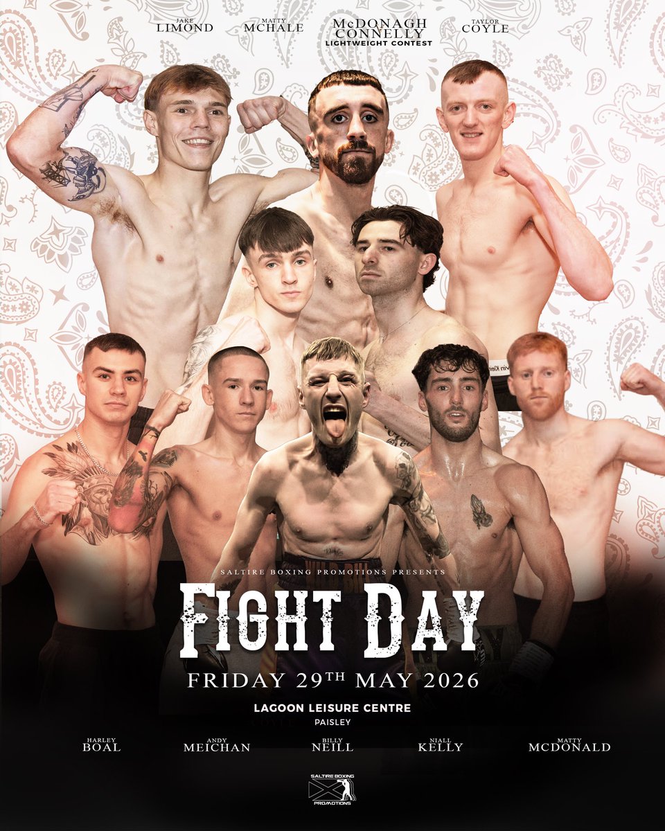 StAndrewsSC's tweet photo. 𝑻𝒐𝒏𝒊𝒈𝒉𝒕! 🌊 

We return with 𝑳𝒂𝒈𝒐𝒐𝒏 𝑳𝒆𝒈𝒂𝒄𝒚 2.0 🌊 - join us for a stacked night of Scottish boxing!

Doors open : 6pm

🎟️ Last tickets will be available on the door or ensure you don’t miss out and buy NOW on the link 👇 ! 💨 https://t.co/Ku5vMsLZmI