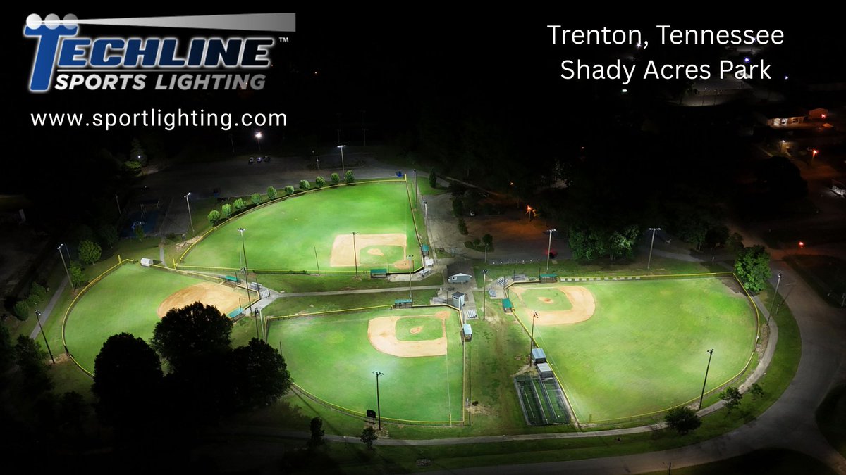 Sports_Lighting's tweet photo. Techline Sports Lighting was proud to partner with the city of Trenton, TN to upgrade Shady Acres Park to LED! Amazing light quality on the field, and dramatic reduction in energy usage all at an incredible value! Check out https://t.co/KMaOXU2e8P to see how we can partner with you!