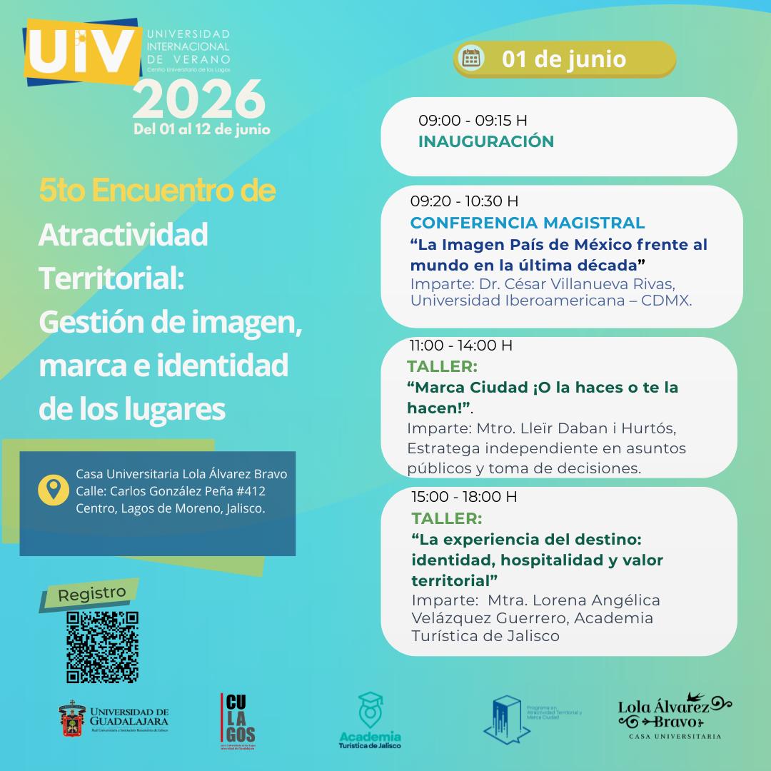 PAT_CUCEA's tweet photo. 📍Casa Lola Álvarez Bravo, Lagos de Moreno, Jal. @CULagos_UdeG
🕘 Inicio: 9:00 am
📝 Registro: https://t.co/nXrrpZDpoo

🙌 ¡Te esperamos!

#AtractividadTerritorial #MarcaCiudad #Territorios #Ciudades #Turismo https://t.co/jL7cozUiaD
