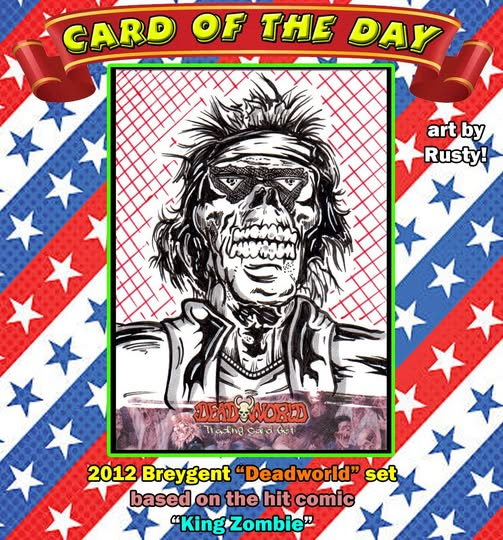 macandtrouble's tweet photo. ** CARD OF THE DAY !!
#sketchcard #tradingcards #cardoftheday #comics #cartoon #breygent #deadworld #kingzombie https://t.co/xxYBp3b3e8