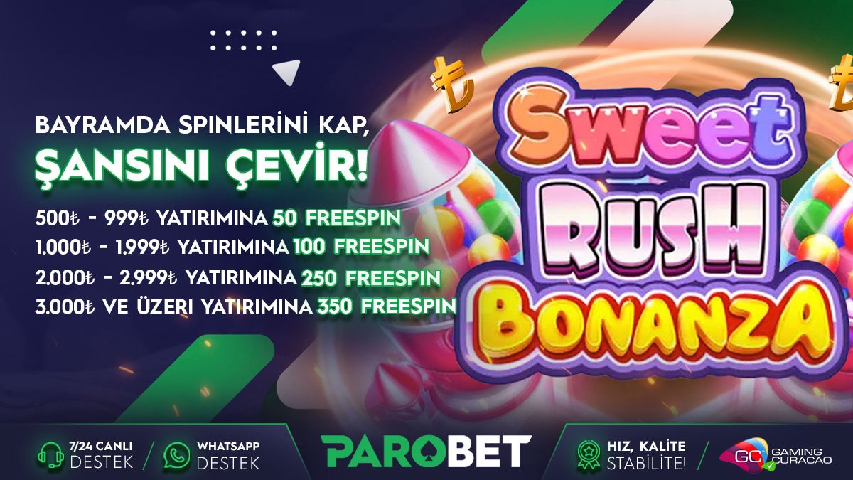Paro_social's tweet photo. 🟢 #ParoBet'te Bayramda Spinleri Kap Şansını Çevir‼️

✅500₺ - 999₺ Yatırımına 50 Freespin 
✅1.000₺ - 1.999₺ Yatırımına 100 Freespin 
✅2.000₺ - 2.999₺ Yatırımına 250 Freespin
✅3.000₺ ve üzeri Yatırımına 350 Freespin Hediye ‼️

🎯 https://t.co/bmioxSCTQY 👊 https://t.co/woFFf480jB