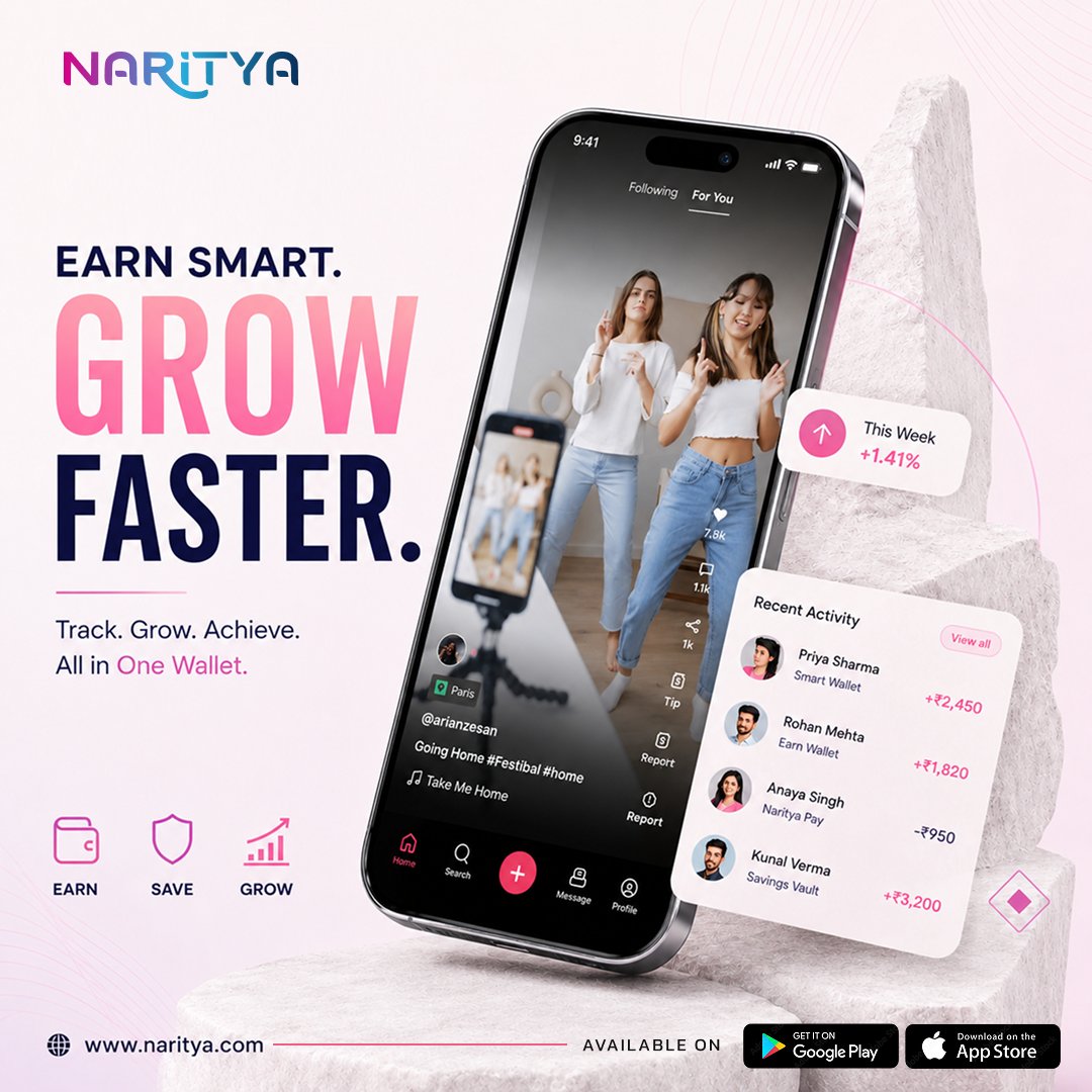 naritya_india's tweet photo. Earn smart. Grow faster. ๐
Turn your content into real rewards with Naritya.
Create, connect & grow - all in one app. ๐
๐ฒ Available on Play Store & App Store
๐ https://t.co/nUK30IqUXK
#Naritya #EarnOnline #CreatorEconomy #SocialMediaApp #GrowFaster https://t.co/A45ZMFQ70M