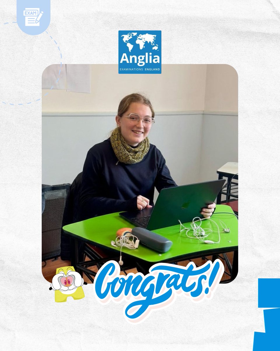 AlephSchool's tweet photo. 📌En el día de ayer nuestra alumna Anna rindió su examen internacional de Anglia.🇬🇧 Y lo hizo desde nuestro instituto de manera online.💻
Experiencia que podemos brindar por ser ANGLIA OFFICIAL TEST CENTRE.
Congratulations, dear Ana! We know how hard you've worked! Well done!👏🏻 https://t.co/p1BYBJAVTJ