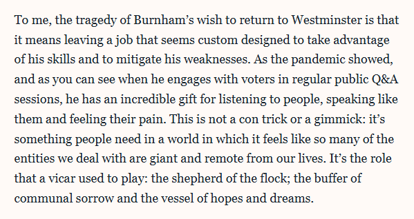 GerryHassan's tweet photo. Am late to reading this essay on Andy Burnham, his record in Manchester &amp; his leadership. It is filled with insights abt the lamentable nature of Westminster &amp; political leadership across the UK. Great insights from @joshi https://t.co/vlfL0ELlb8 https://t.co/585pKxmfkM
