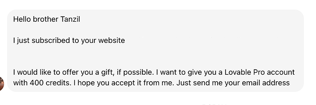 iamtanzil_'s tweet photo. I don't have words for this.

A JIRO user just gifted us a Lovable Pro account with 400 credits.

Not asked for. Not expected.

Just a thank you.

This is why we build. 🙏 https://t.co/56qmHyAMvB