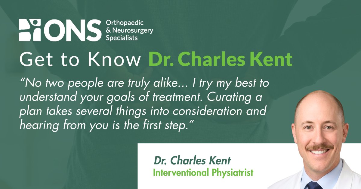 ONSMD's tweet photo. Get to know Dr. Charles Kent, a fellowship-trained physiatrist who specializes in the non-operative treatment of musculoskeletal conditions, with particular expertise in the spine and peripheral joint conditions. Learn more in his physician spotlight: https://t.co/f3NSwlOTYW https://t.co/3qmnuVmmOD