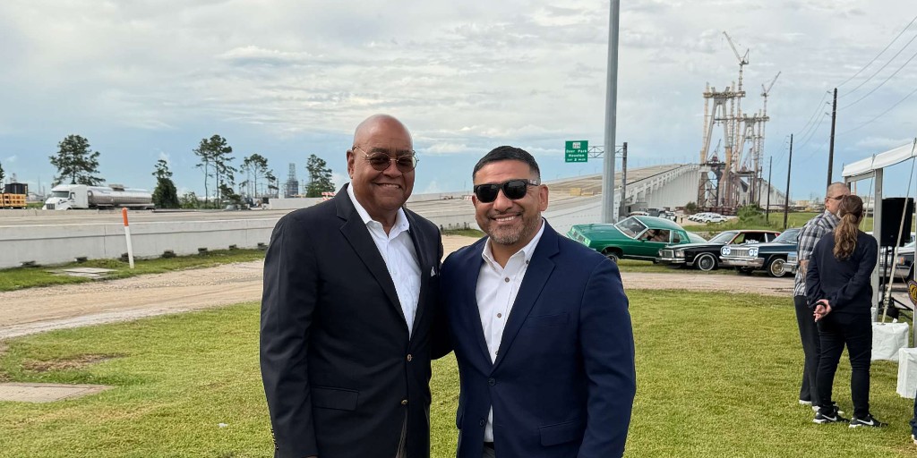 RodneyEllis's tweet photo. I was honored to attend Commissioner Adrian Garcia’s press conference honoring Dr. Tapia and his impact on mathematics and STEM education. The Houston Ship Channel bridge naming honors a true trailblazer, and the bridge stands as a symbol of bridging gaps in opportunity for our kids.
