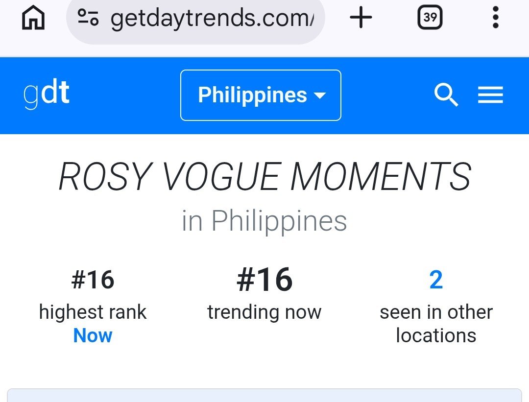 Pauviene's tweet photo. Finally PHILIPPINES Trending at No. 16

Phewwww !!! 😅 thats was a challenge !!!!! FIGHTING KELULIS !!!!

ROSY VOGUE MOMENTS

#ZhaoLusixVogueVacation
#VogueVacation https://t.co/Gu44kSQZHu