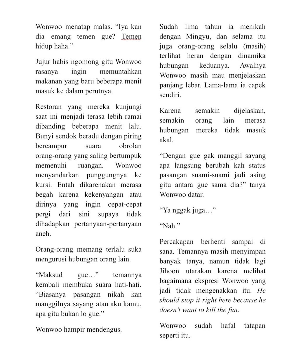 atomiwcords's tweet photo. minwon few tweets au (full narration)

cerita mg dan ww as pasusu yang ngga romantis di mata orang lain. 

cw // sedikit 🔞 https://t.co/oxjlDg1dRG