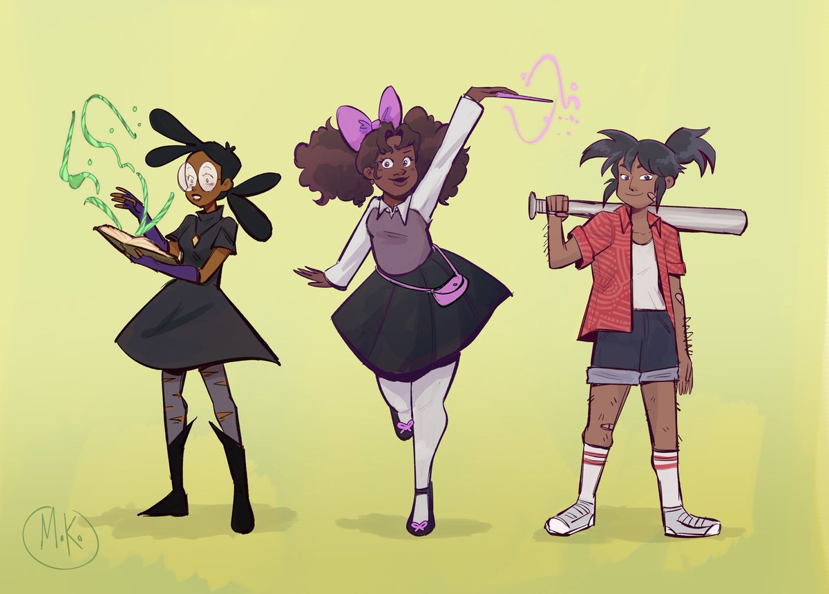 mokonsco's tweet photo. the three tomes in my art style :) 

support your local indie projects!! https://t.co/pR4JYxekG5