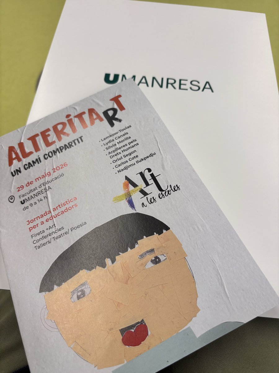 jordi_civit's tweet photo. “L’alteritat, a través de les 4 pedagogies, ens obliga a fer-nos preguntes per intentar entendre la mirada de l’altre”. La fe (en l’art) pot moure muntanyes #alteritArt #educacio #creActivitat @mesARTescoles @DavidGMoratona @EscolesFEDAC @UManresa https://t.co/41pXp3SYoA