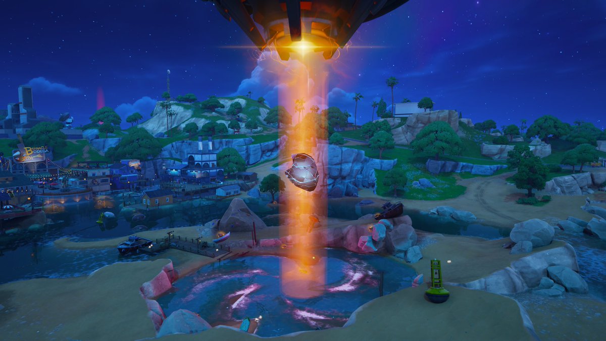 FortTracker's tweet photo. #Fortnite Dark Voyager's Dark Harvester Tracking:

Date: May 29th, 9:00am ET
Stage: 9

The Dark Harvester has reentered the Island and is now extracting the 6th Zero Shard.
(Images: @ZxnthLight) https://t.co/cAgdWU0g4a