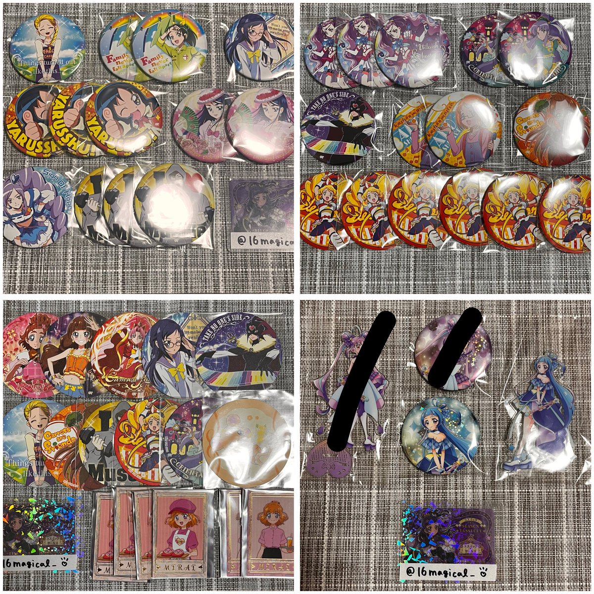 16magical_'s tweet photo. 譲渡 買取 交換

プリキュア 名探偵プリキュア オプシアミスミ マルシェ 鹿児島 缶バッジ トゥインクル缶バッジ など

譲￤画像
求￤ご希望額 ➕ 送料(詳しくはalt記載)

レート額から1・2割引きでお譲り可能です。近々処分予定なので、明日17時までに送金できる方優遇。
⬇️ https://t.co/YMwL7bfhQT