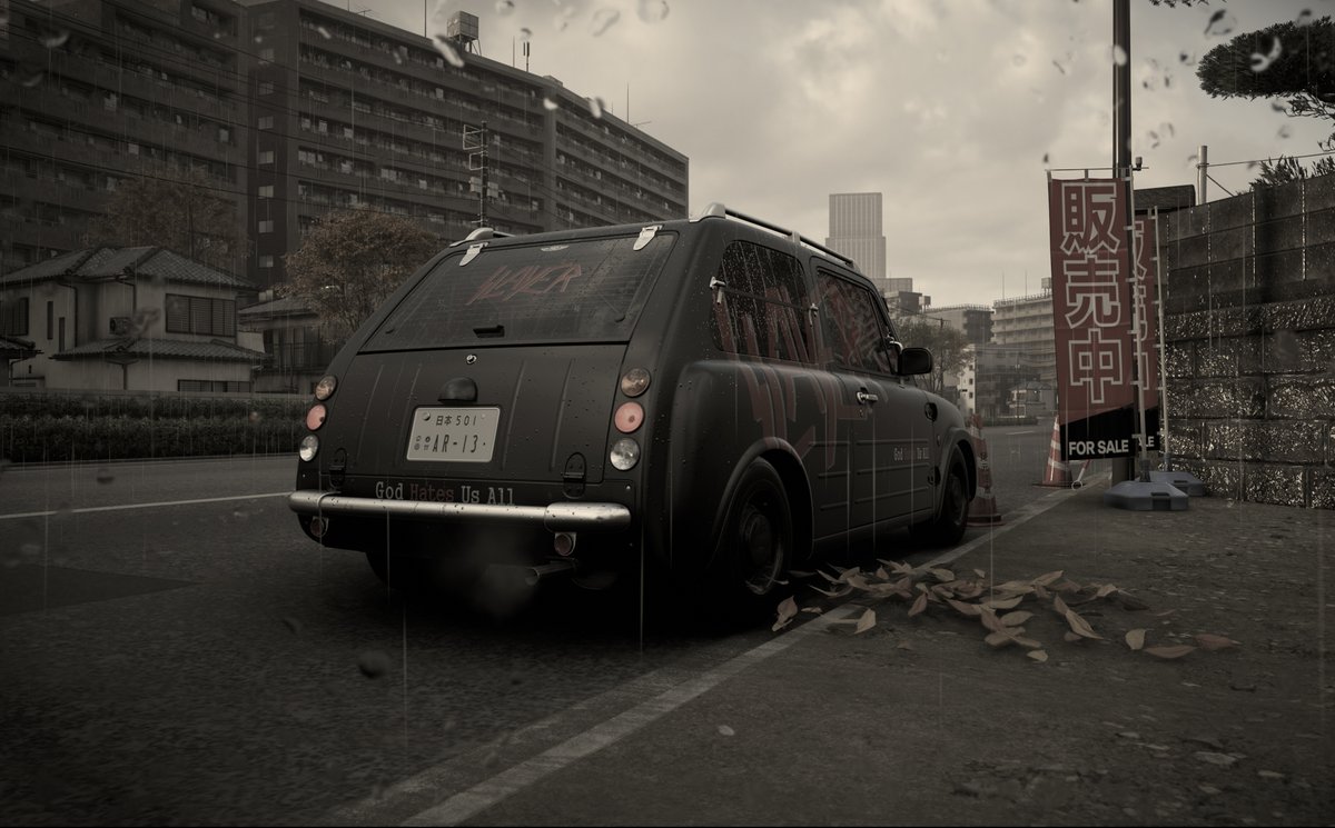 im0reno's tweet photo. Rolê na Tokyo chuvosa com meu Nissan Pao do Slayer. #ForzaHorizon６ https://t.co/RMNdfOIvm8