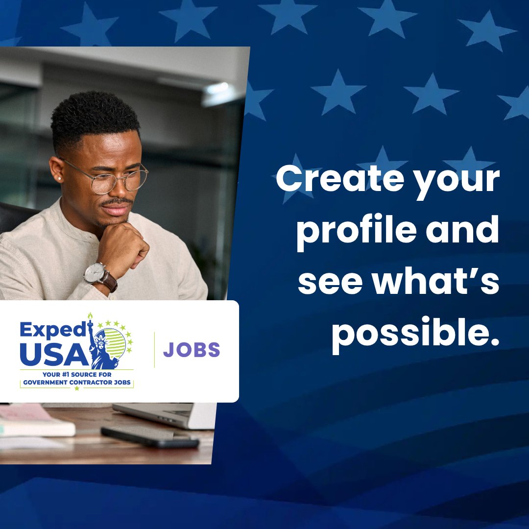 expediusa's tweet photo. Whether you’re experienced or just getting started, we’re here to support your next step.

Create your profile and see what’s possible. https://t.co/osPAyjEK9S

#AboutUs #ExpediUSA #CareerSupport #GovConJobs https://t.co/vgok6HoLWC