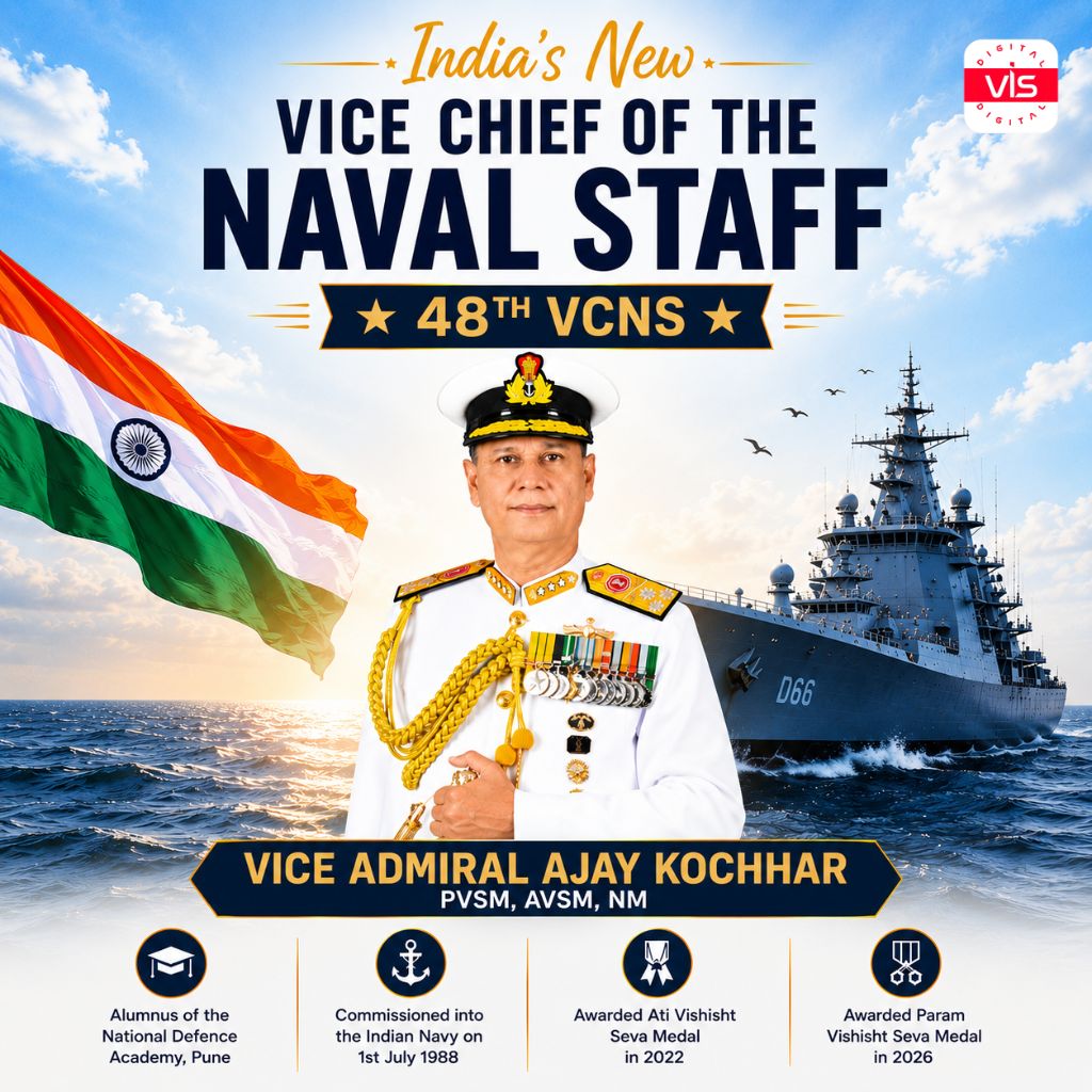 VISDigital's tweet photo. 🇮🇳 Vice Admiral Ajay Kochhar, PVSM, AVSM, NM, assumes charge as the 48th Vice Chief of the Naval Staff.

Congratulations and best wishes!

Follow @VISDigital for more updates.

#IndianNavy #VCNS #AjayKochhar #JaiHind #VISDigital https://t.co/ELap985tw4