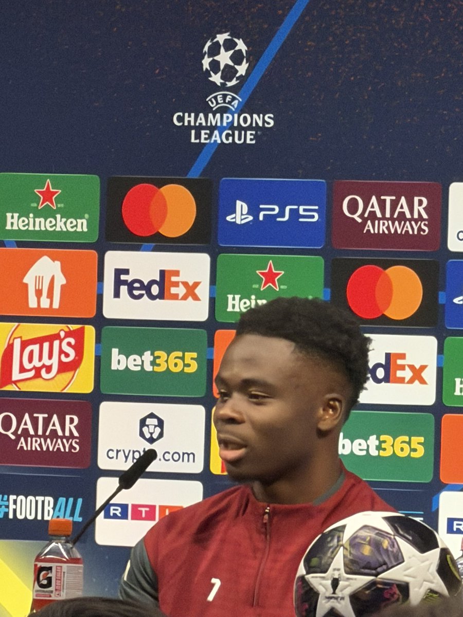 laythy29's tweet photo. Bukayo Saka on 1m Arsenal supporters set to attend Sunday’s parade in north London: “I know exactly what it means to them…we felt it, we felt how much [winning the Premier League title] meant to them…but at the same time we are trying to focus on this game to make the parade even more special.”