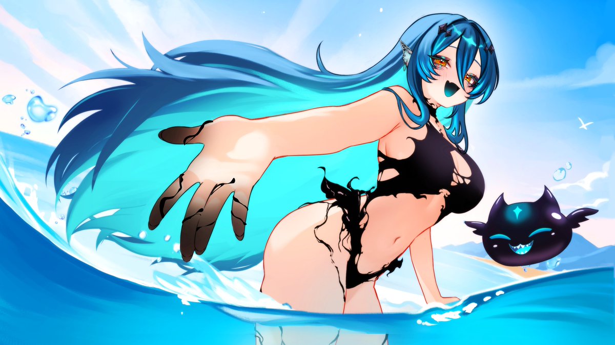 nemigami's tweet photo. It's basically summer now, right? 🌊☀️

🎨 Akane .˚○ #Nemilust https://t.co/nAKvZgS3D3
