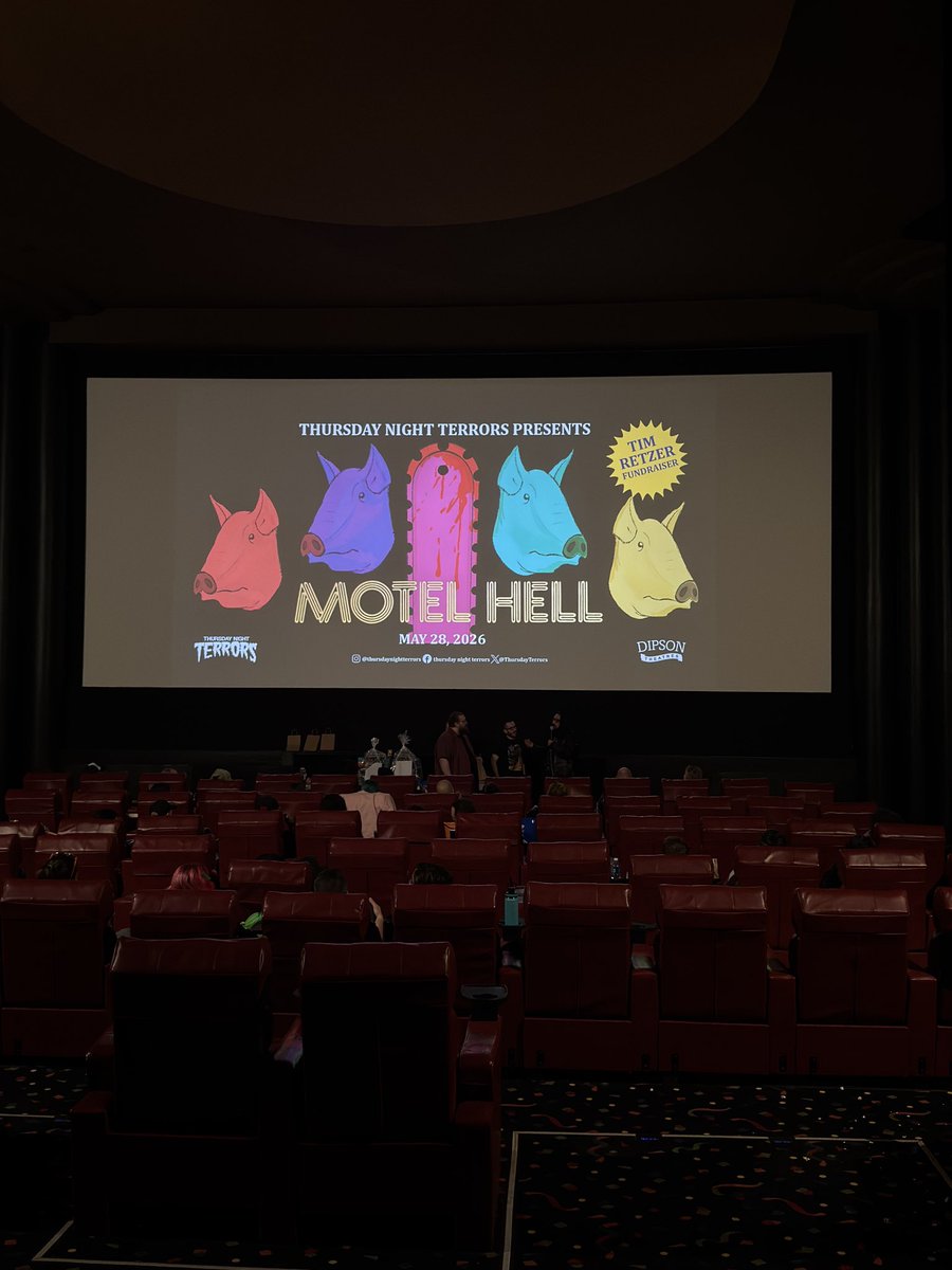 tylerdanesutton's tweet photo. I had an incredible evening out to see one of my favorites on the big screen! Huge thanks to @ScarecrowPete and the entire @ThursdayTerrors crew. Can’t wait to do it again soon!

#thursdaynightterrors #terrorsisfamily #motelhell #horror #horrorcommunity https://t.co/vYWiVluWbQ