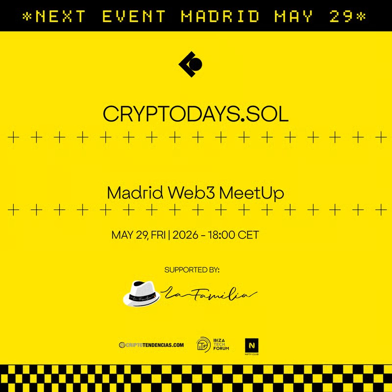 salmonwallet's tweet photo. If you're around Madrid for the @CryptoDays_xyz Meetup, say hi to the team. Thanks @LaFamilia_so for the invitation 🧡 https://t.co/K6qHsFFTLX