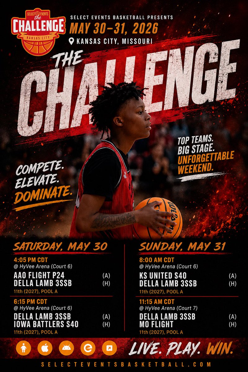 Desthehooper2's tweet photo. Schedule for the weekend @dellalamb_bball https://t.co/J7A9qxKBSn