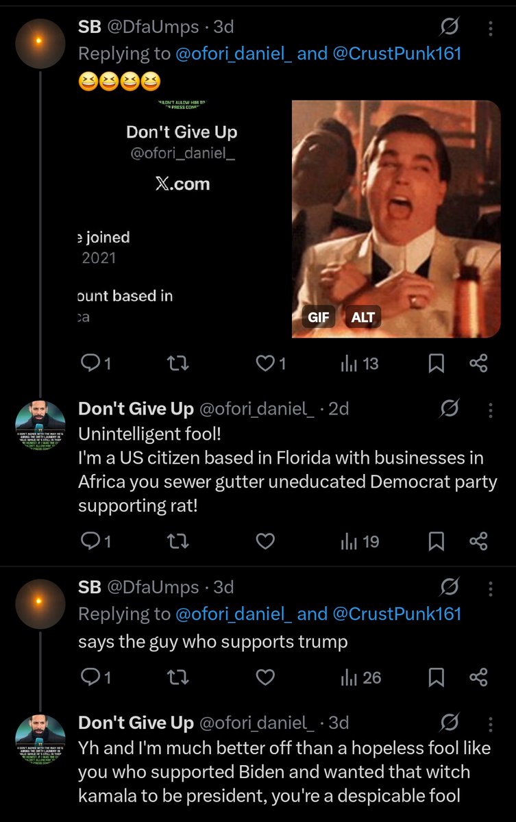 9jamqde's tweet photo. @ofori_daniel_ @Breed9ja @AplusEmp @AkramMase @mandemsama @lukestanley03 Motherfucker utd fan claimed he live in the united states and he's a son of a billionaire, meanwhile, everything about you is located in Africa 😂😭😭😭😭

Maggots will feed on your soul https://t.co/wfMgL00rmY