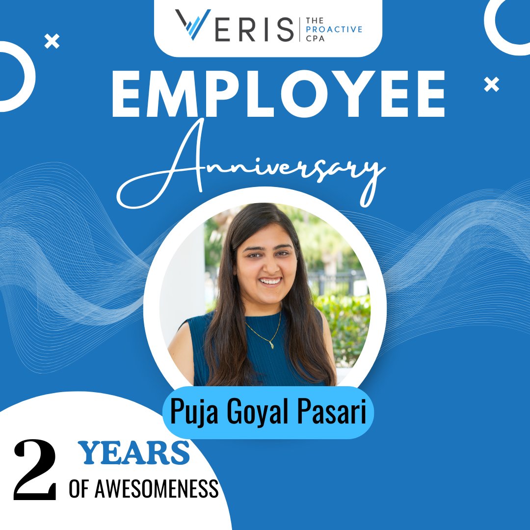 VerisCPA's tweet photo. This June, we are proud to celebrate three incredible team members and their work anniversaries at Veris CPA.

Brooke Skinner, Puja Goyal Pasari, and Melissa Rafte each play a meaningful role in who we are as a firm. Their dedication, talent, and unique strengths continue to shape our team and elevate the experience we provide to our clients.

We are grateful for the impact each of you makes every day, and are excited for what lies ahead. Congratulations on your work anniversaries and thank you for being such an important part of Veris.

#TheProactiveCPA #WorkAnniversaries #EmployeeSpotlight