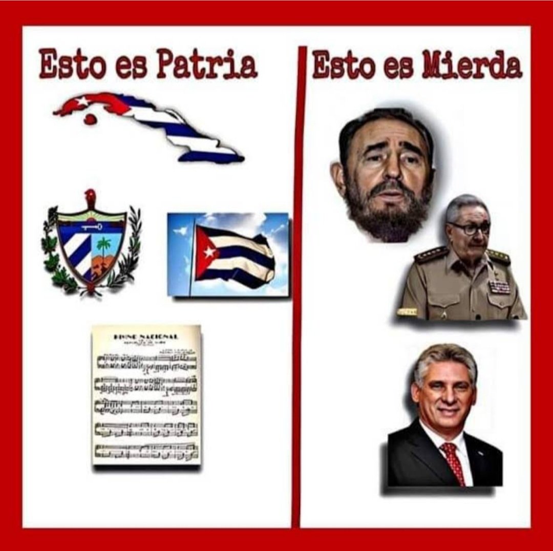 JuanGal70946002's tweet photo. @elieceravila_ SI
SI
SI
#IntervencionMilitarYa
#CubaEsUnEstadoTerrorista #EnCubaGobiernaUnaMafia #EnCubaDirigenIneptos #CubaEsUnPaisColapsado https://t.co/Sf17jNVKE8