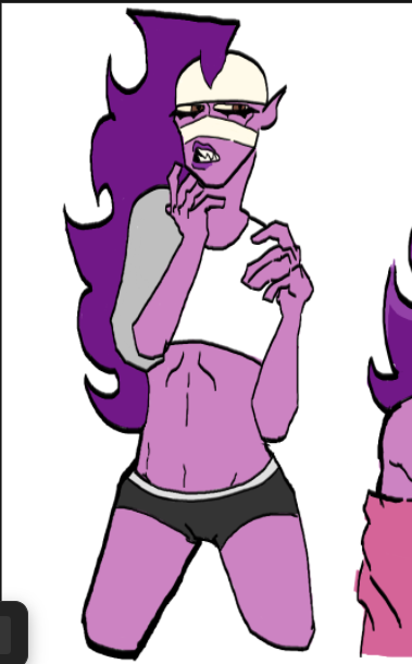 Wicked_Nikky's tweet photo. My headcanon is that Emz is pretty much just like Ayesha Erotica. 
#brawlstars #EMZ #bsfanart #brawler https://t.co/dRxFBlV20l