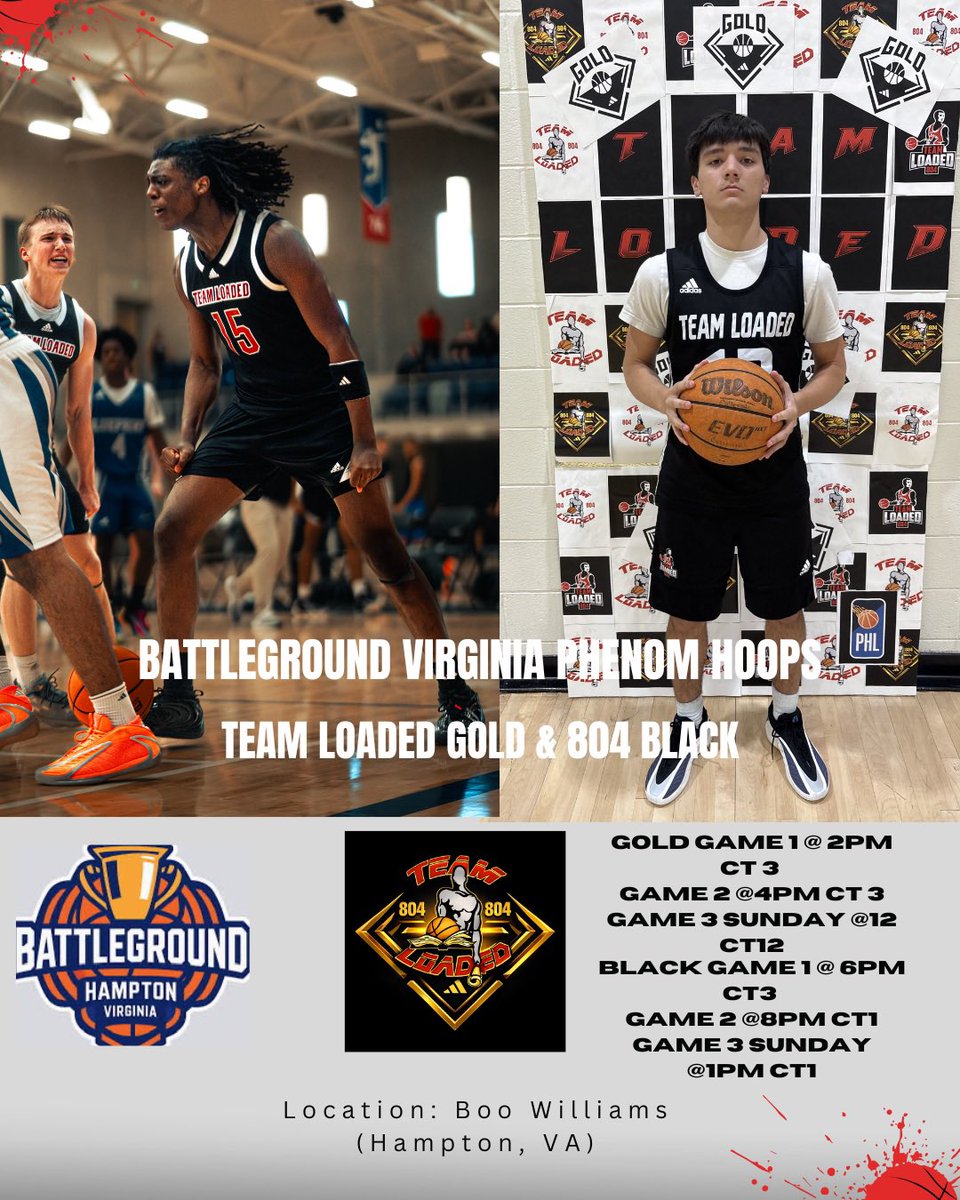 rileyhighfill3's tweet photo. College coaches come check out Team Loaded Gold and Team Loaded 804 Black this weekend at @Phenom_Hoops at Boo Williams in Hampton, VA. 

@TeamLoadedGold 
@RyanBoone99 
@CoachTurner_0 https://t.co/g1OOxE9wbN