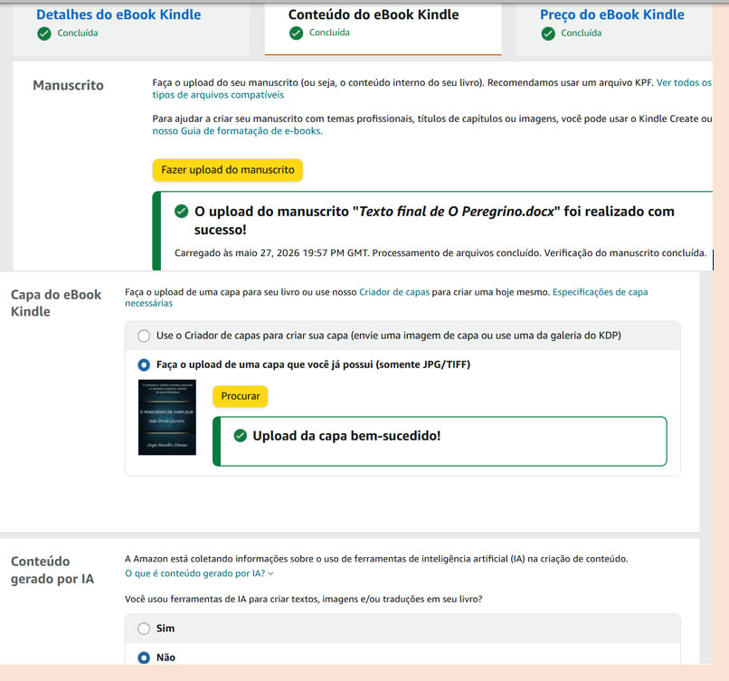 aarteliteraria's tweet photo. @xiaomandarim Xiao, já lancei mais de 20 livros na Amazon. Não precisa de nada, a não ser a inscrição no site e o livro.
Siga o procedimento abaixo (não dura meia hora). No máximo em um dia ele estará disponível.
Pagamento depositado sempre no final do mês.
Qualquer dúvida, entre em contato. https://t.co/JDYrMh6tt6