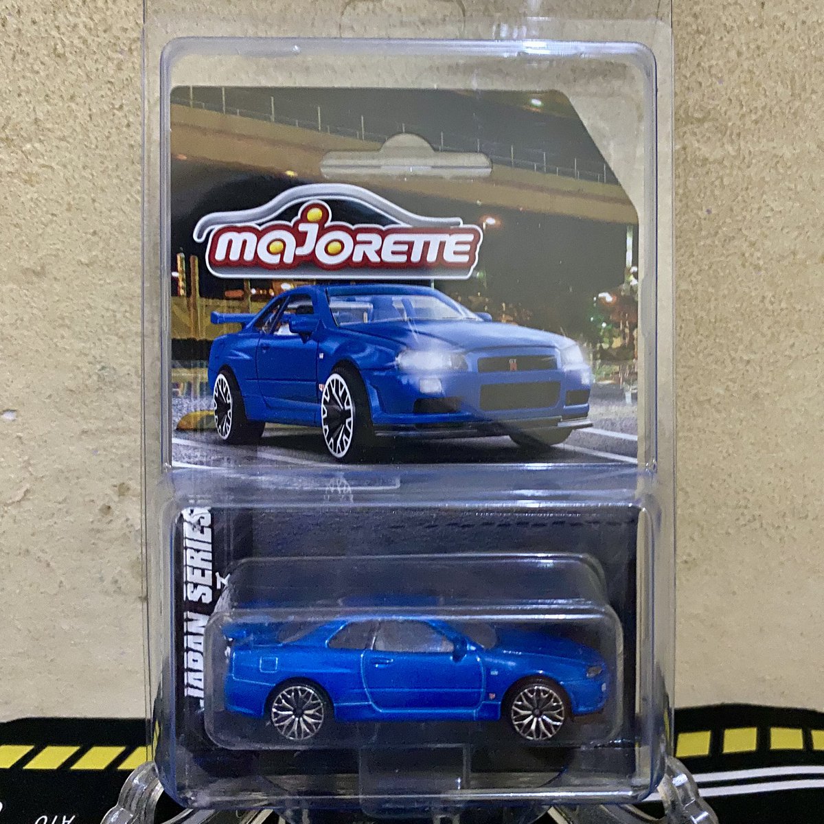sanemune's tweet photo. NISSAN SKYLINE GT-R (BNR34) - BLUE | MAJORETTE JAPAN SERIES | FREE CARD PROTECTOR

- condition: card mulus
- item no: - 
- opening parts: -
- suspension: yes
- rubber tires : -
- shipping with care and safely

payment:
- direct transfer
- marketplace + 18% adm
- cod kota bekasi https://t.co/iafetTE6l1