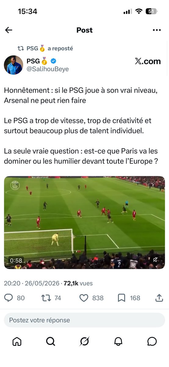 GoonerTranks's tweet photo. @SalihouBeye @BruBruBrun Et tes tweets parlent d'eux-mêmes sur l'arrogance des fans du PSG :) :) :) https://t.co/cweQEu1wB6
