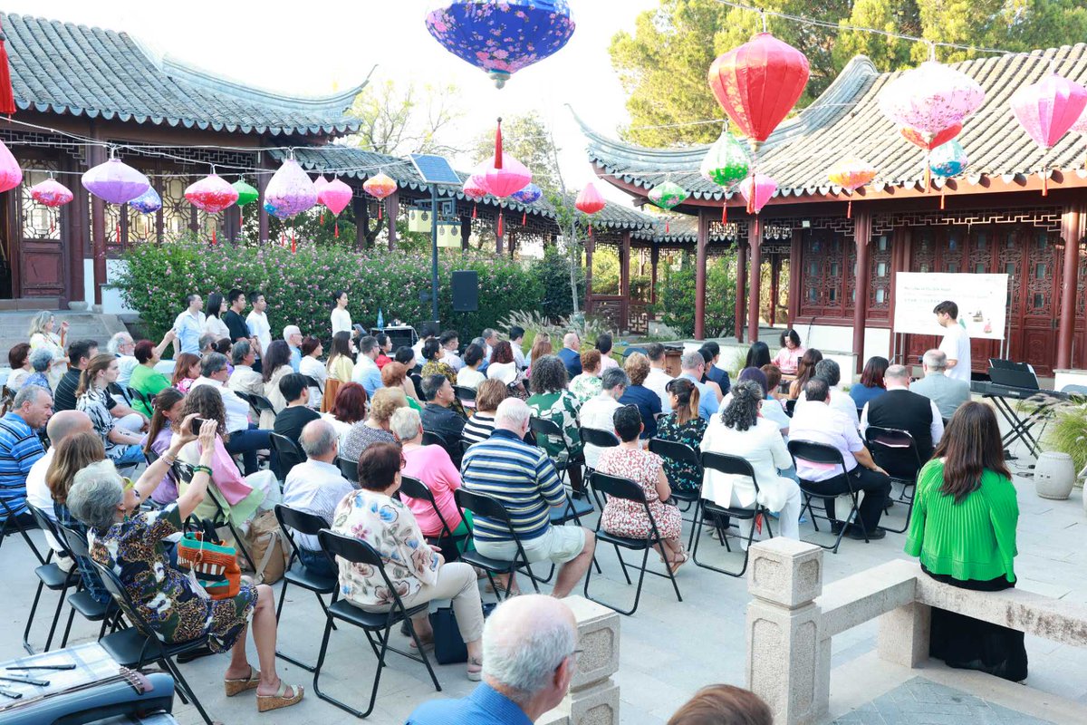 ChinaEmbMalta's tweet photo. On 28th May 2026, H.E. Ambassador Zhang Zuo attended a concert "Melodies of the Silk Road: A Mediterranean Journey of the Chinese Guqin" at the Chinese Garden of Serenity co-hosted by the Chinese Embassy of Malta and the China Cultural Center. Mayor of Santa Lucija Charmaine St John, H.E. John Busuttil, among around 100 guests attended. The Chinese Guqin musicians Prof. Li Pengpeng & Dr. Zhang Meng, presented a show featuring Chinese classics as well as Maltese folk music.