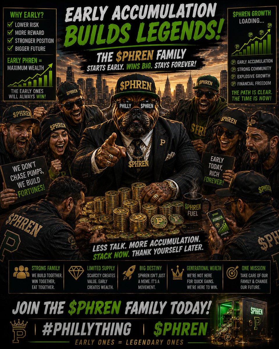 SHIBAMIKE_01's tweet photo. GM GM X FAMILY & LEGENDS!   A great day to show up & even better to build!   Stay locked in & if new, join us now at $PHREN!  Growth before launch is huge & the momentum is only getting stronger!!!! I love it & i love & appreciate all of the $PHRENS & #PHILLYTHING culture!   LFG
#PHILLYTHING $PHREN @Phren215