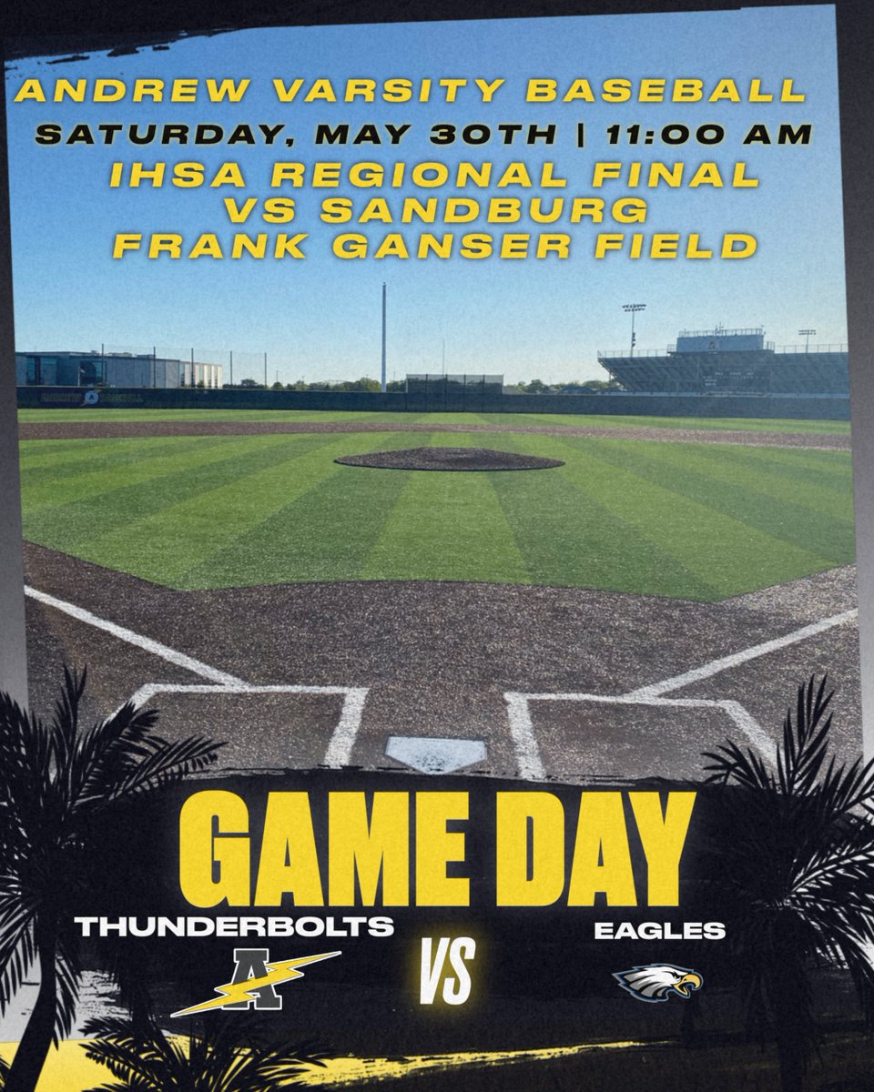 vjabolts's tweet photo. The Thunderbolts will play Sandburg on Saturday at 11:00 AM for the Regional Title

Let's pack Frank Ganser Field Saturday!

GOOD LUCK @TBOLTBASEBALL TOMORROW!

Buy your tickets now at
https://t.co/CTWvLUsiZn https://t.co/8xLQ2VJjya