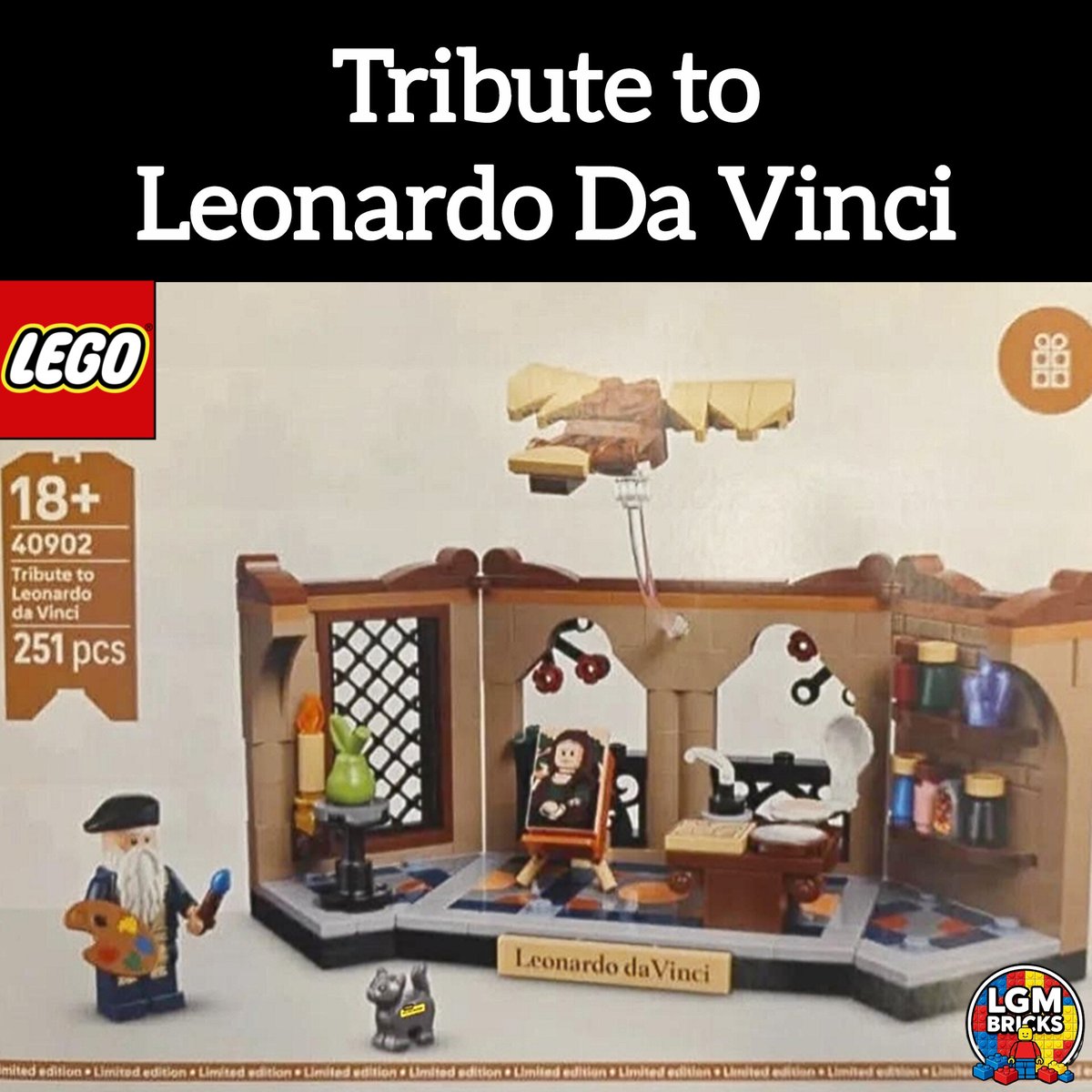lgmbricks's tweet photo. #40902 Tribute to Leonardo Da Vinci - 251 Pcs - GWP First Look https://t.co/XKJjYNLYfS