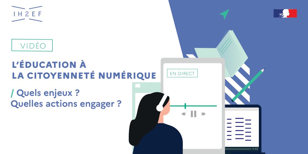 Ih2ef's tweet photo. Réseaux sociaux, usages numériques, rapport à l’information : quels sont les enjeux d'une éducation à la citoyenneté numérique ?
Dans une vidéo de l'@ih2ef, 4⃣ experts partagent des repères sur les actions à engager pour accompagner les élèves :
▶️ https://t.co/00RN3uLkYE