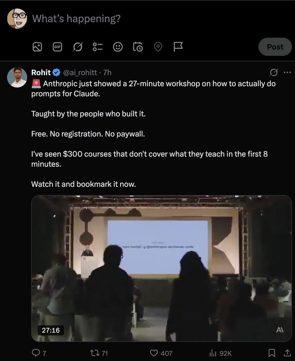 Reschool's tweet photo. I've opened X across three different client accounts... and at the top of all 3... is this post. Elon would be furious at how hard his own agnostic platform is pimping out the "opposition". #iloveclaudeai https://t.co/4gqPV8tFAG