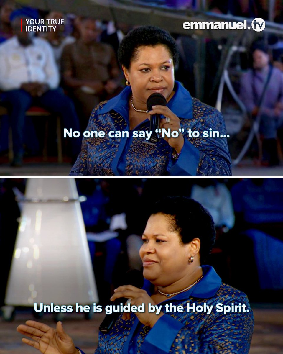 EmmanuelTVLive's tweet photo. Without the guidance of the Holy Spirit, the flesh easily gives in to temptation. True strength to overcome sin does not come from human effort alone, but from living under the direction and power of God’s Spirit.

When the Holy Spirit leads us, He gives us wisdom to discern right from wrong, strength to resist temptation, and grace to walk in obedience.

🕊️ Excerpts from “YOUR TRUE IDENTITY”
📺 Only on @emmanueltvlive

Available via the Emmanuel TV Hybrid Box, the Emmanuel TV App (link in bio), or at https://t.co/ZNgGMHwaIG

#EmmanuelTV #SCOAN #TBJoshuaLegacy #PastorEvelynJoshua #Christian