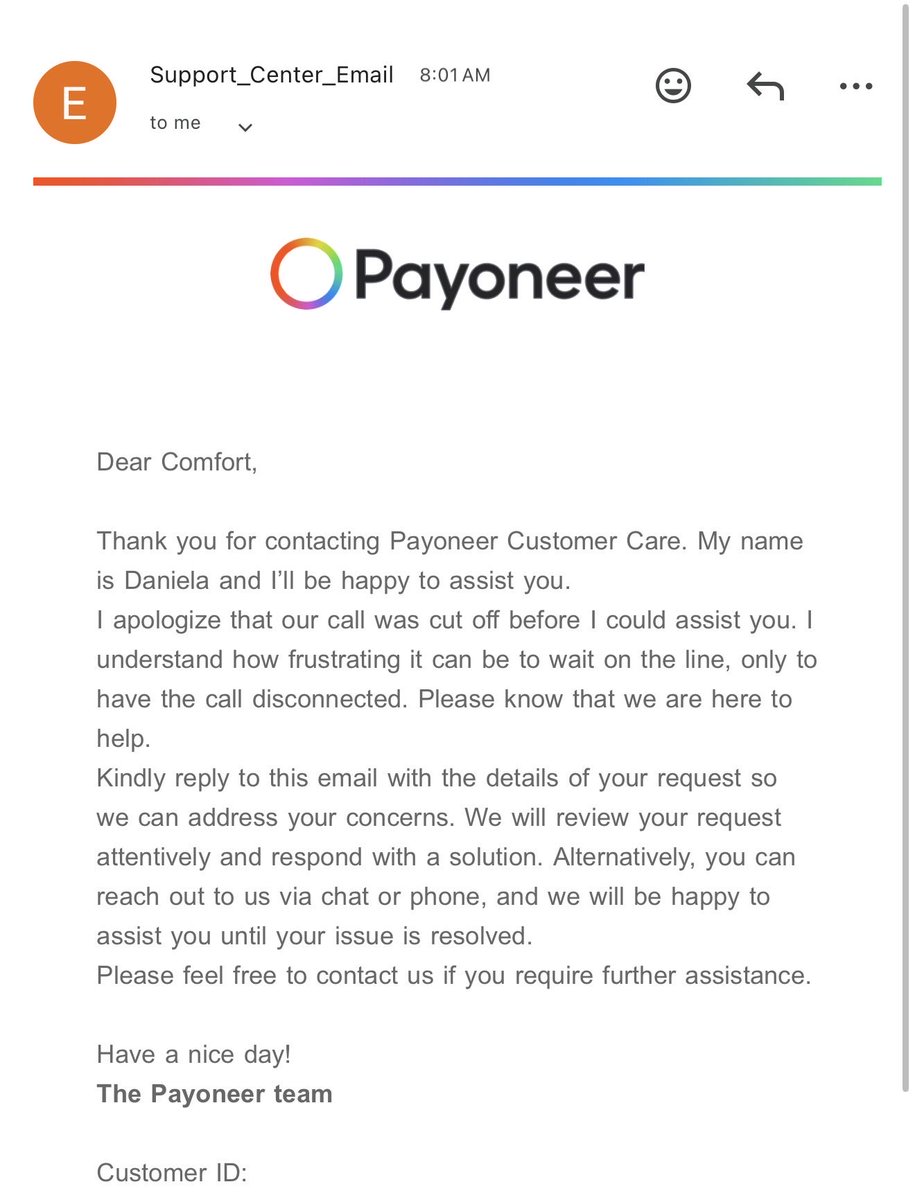 Commyvic01's tweet photo. Hey @Payoneer @PayoneerSupport, I have been a loyal customer for OVER 5 YEARS, and your system just suddenly deactivated my account for zero reason! 😡

I have submitted every single document requested, but I've been trapped in a loop with robotic customer service agents. I’ve literally spent over 5,000 naira in airtime on back-and-forth calls with your agents between yesterday and today only to get constantly disconnected and passed around. 

Is this how you treat loyal, compliant users?

Your sudden automated error is actively sabotaging my career. I am a writer facing a strict deadline today and I am at immediate risk of losing over $5,000 in vital business contract rights because I'm wrongfully locked out.

Look into this immediately, get a human to review my documents, and restore my account before irreversible financial damage is done!
