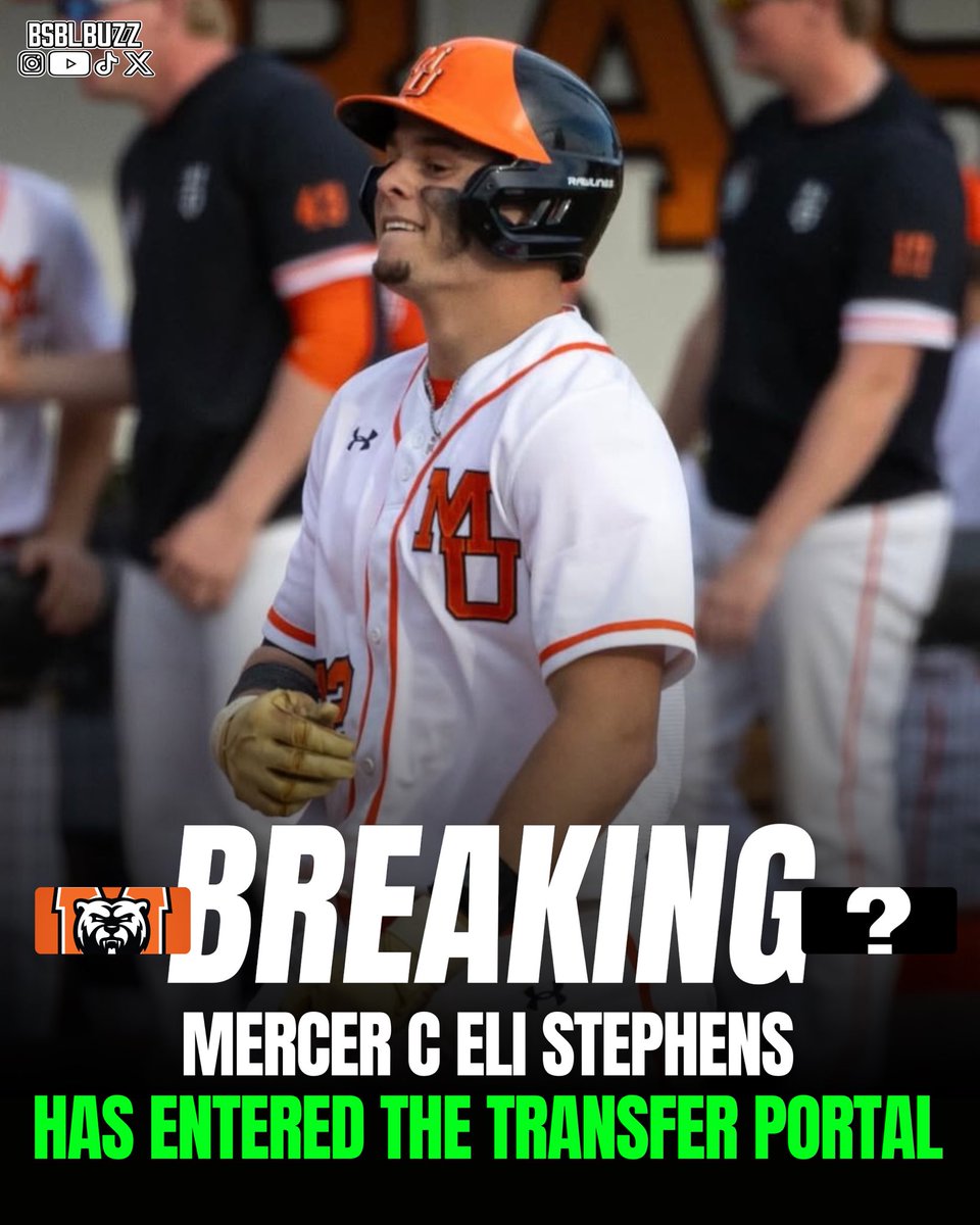 bsblbuzz's tweet photo. BREAKING: Mercer C @EliStephens07 has entered the Transfer Portal.

Stephens broke out this season hitting .374 with 20 HR and 65 RBI while becoming one of the nation’s top bats. https://t.co/UAVEQEQS6D