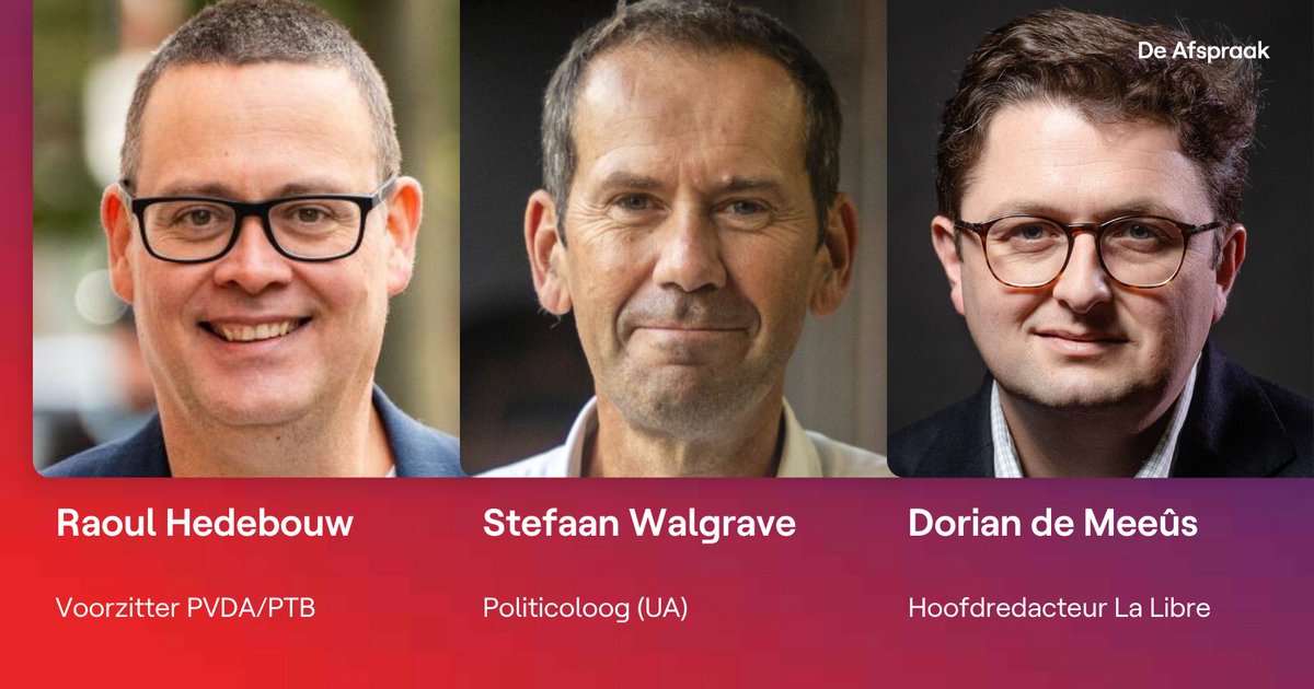 deafspraaktv's tweet photo. Vanavond in #deafspraakopvrijdag: @RaoulHedebouw, Stefaan Walgrave en @ddemeeus over de resultaten van het onderzoek 'De Stemming', de hervormingen van de Arizona-regering en haar populariteit in Franstalig België. Om 20u35 op @vrtcanvas https://t.co/JTGnwaLQQ5
