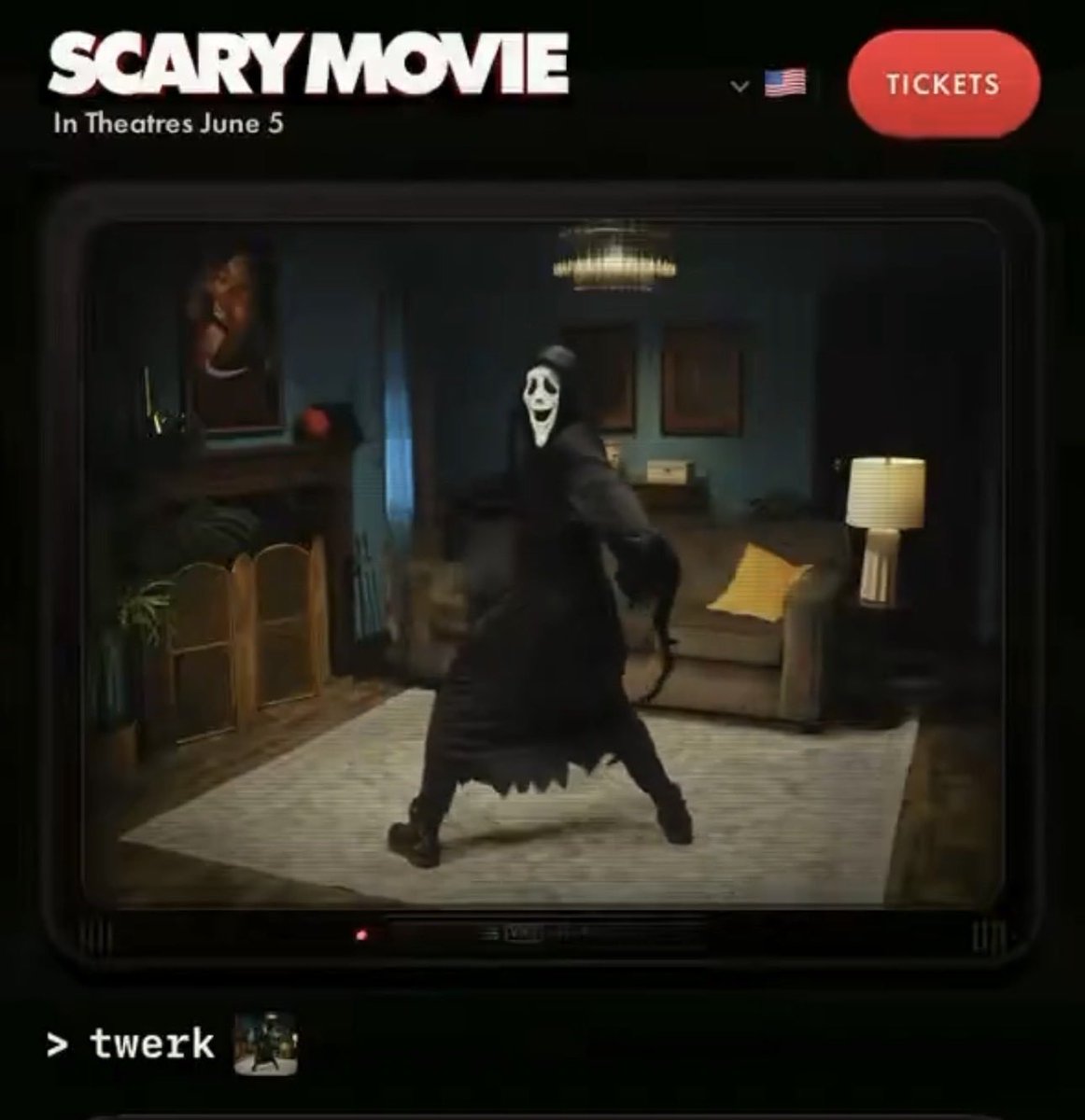 porqueTTarg's tweet photo. "Ghostface"

Porque para el estreno de "Scary Movie 6", lanzaron una pagina donde los usuarios pueden hacer que el villano de la película haga lo que quieran. https://t.co/LBExInLoGo