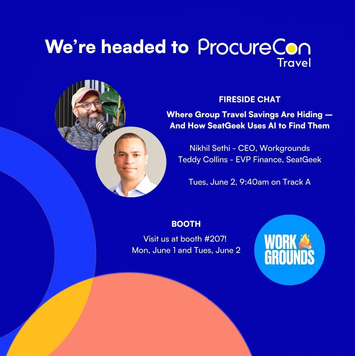 nsethi's tweet photo. I'm headed to #ProcureCon next week in Denver!

If you'll be there, make sure you come see me speak with @SeatGeek's Teddy Collins at 9:40am on Tuesday (Track A) about how to leverage AI and find savings in your group travel program. 

And swing by the @Workgrounds booth (207) to say hi and grab some swag! Hope to see you there #ProcureConTravel