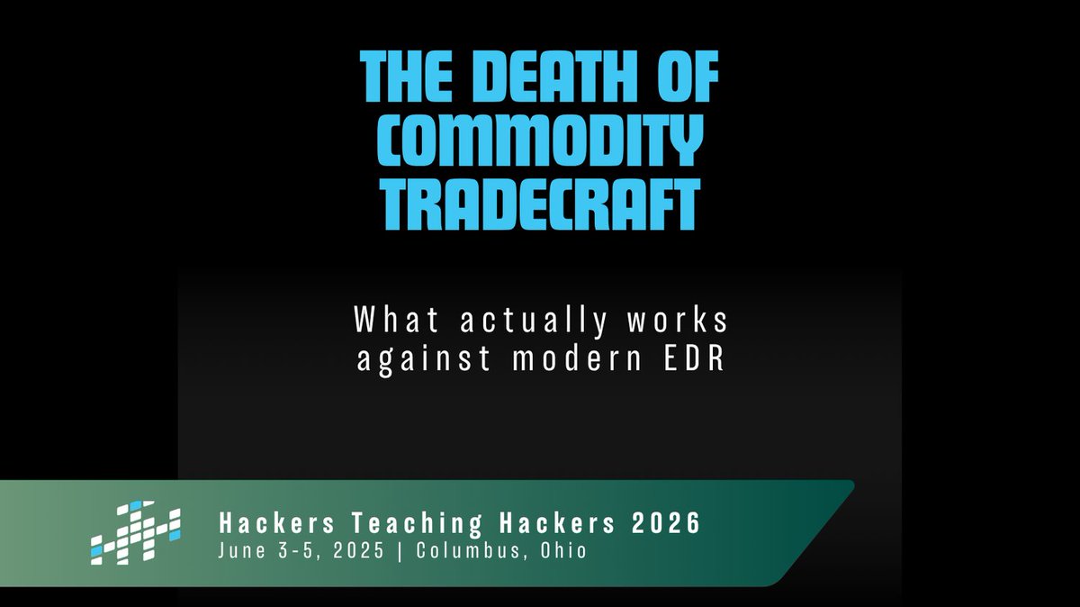 hthackers's tweet photo. We've gone from suck... to ludicrous speed.

This year's HTH Con lineup covers:
☠️ Commodity Tradecraft
🌐 DNS Attacks &amp; Abuse
⚙️ CI/CD Pipeline Security
🔑 SSO Compromise &amp; Identity Attacks

📅 June 3-5, 2026
📍 Columbus, OH
🎟️ https://t.co/9USpLfPvN7 https://t.co/kirH1kwDJi